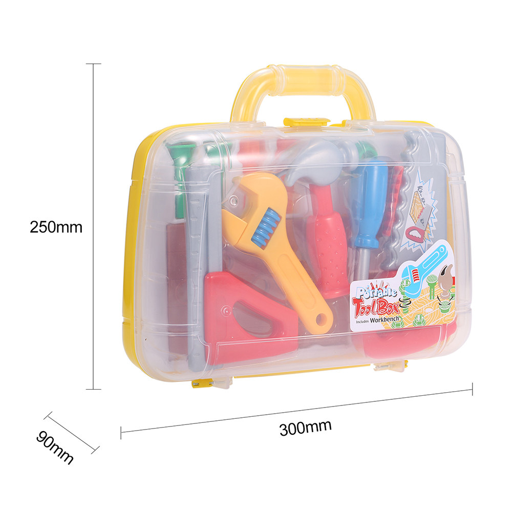 Tools Workshop For Kids - 1 Set Plastik-Werkzeugkasten für Kinder, Handwerker-Set