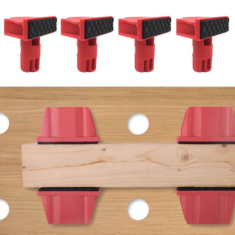 Workshop Tools Bench - 4 Stück Kunststoff-Bankhunde, Holzbearbeitungs-Bankstopper mit 20