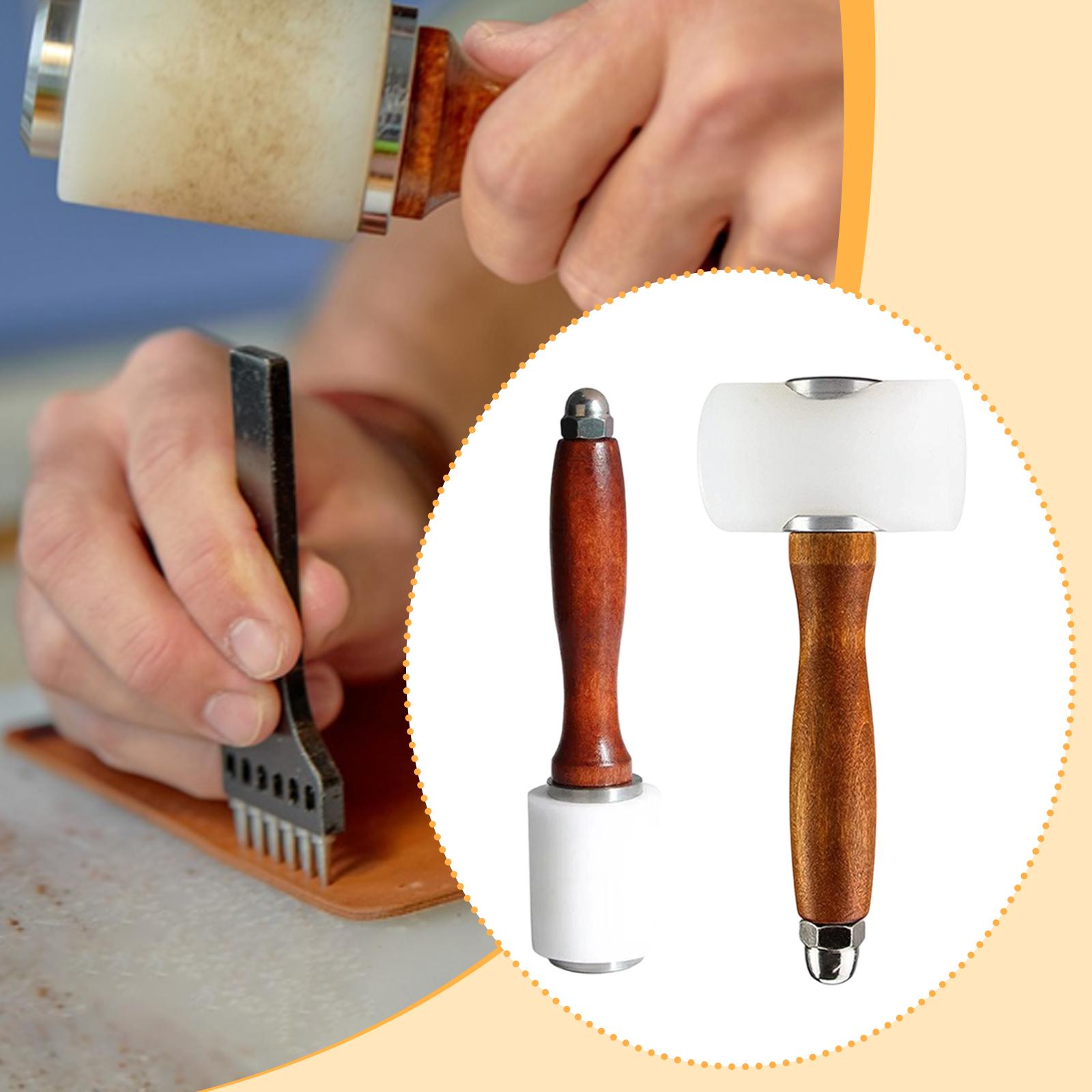 Mallet Wood Carving - Lederschnitzhammer Premium, Haltbarkeit, DIY-Lederwerkzeug, Lederhandwerk Nylonhammer