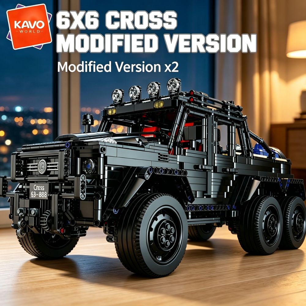 Tools Workshop For Kids - KAVOWORLD 6x6 Schwerlast-Offroad-Truck Bausteine 1:8 Mechanisches