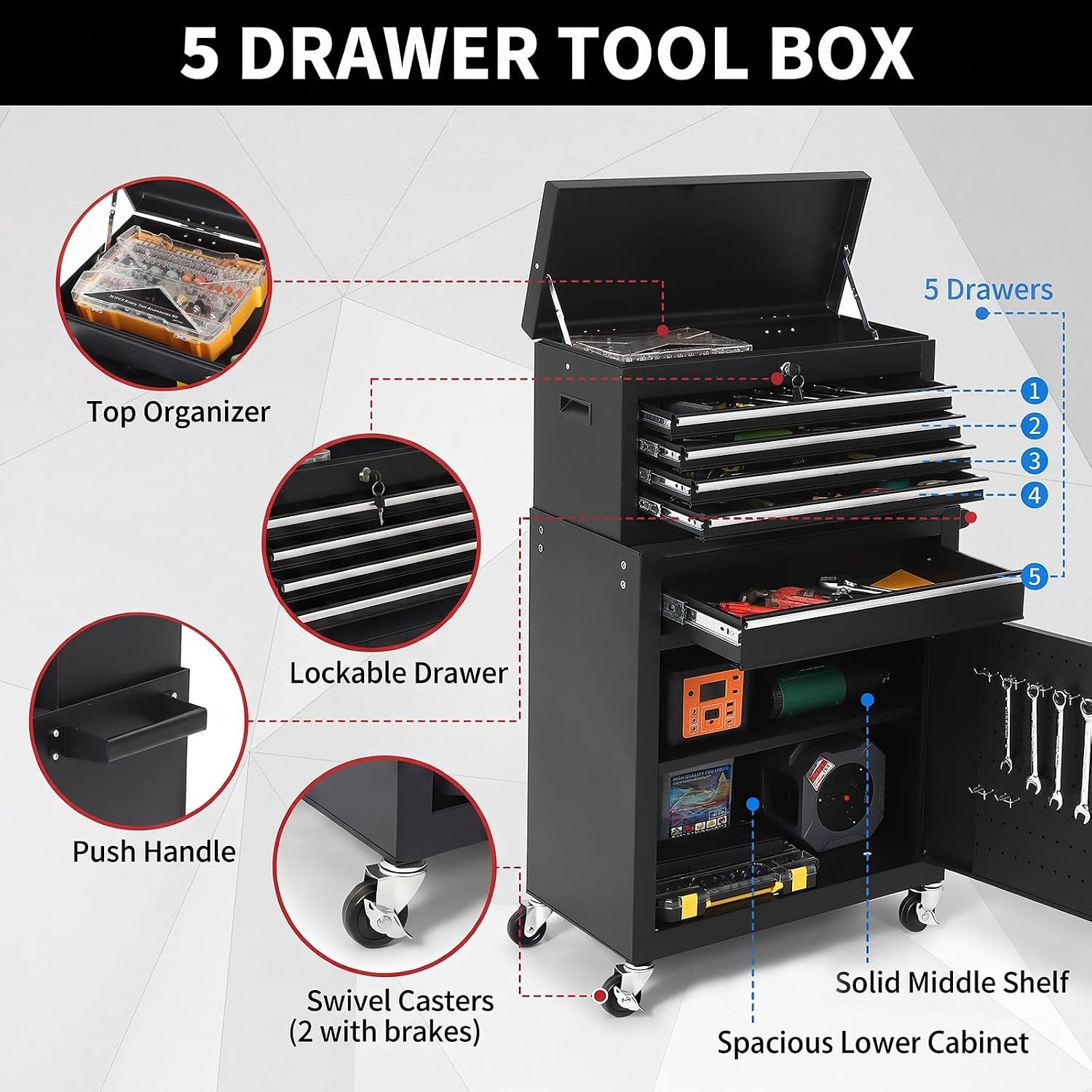 5-Schubladen-Rollwerkzeugschra – Special Workshop Tools Bewertung und Preis