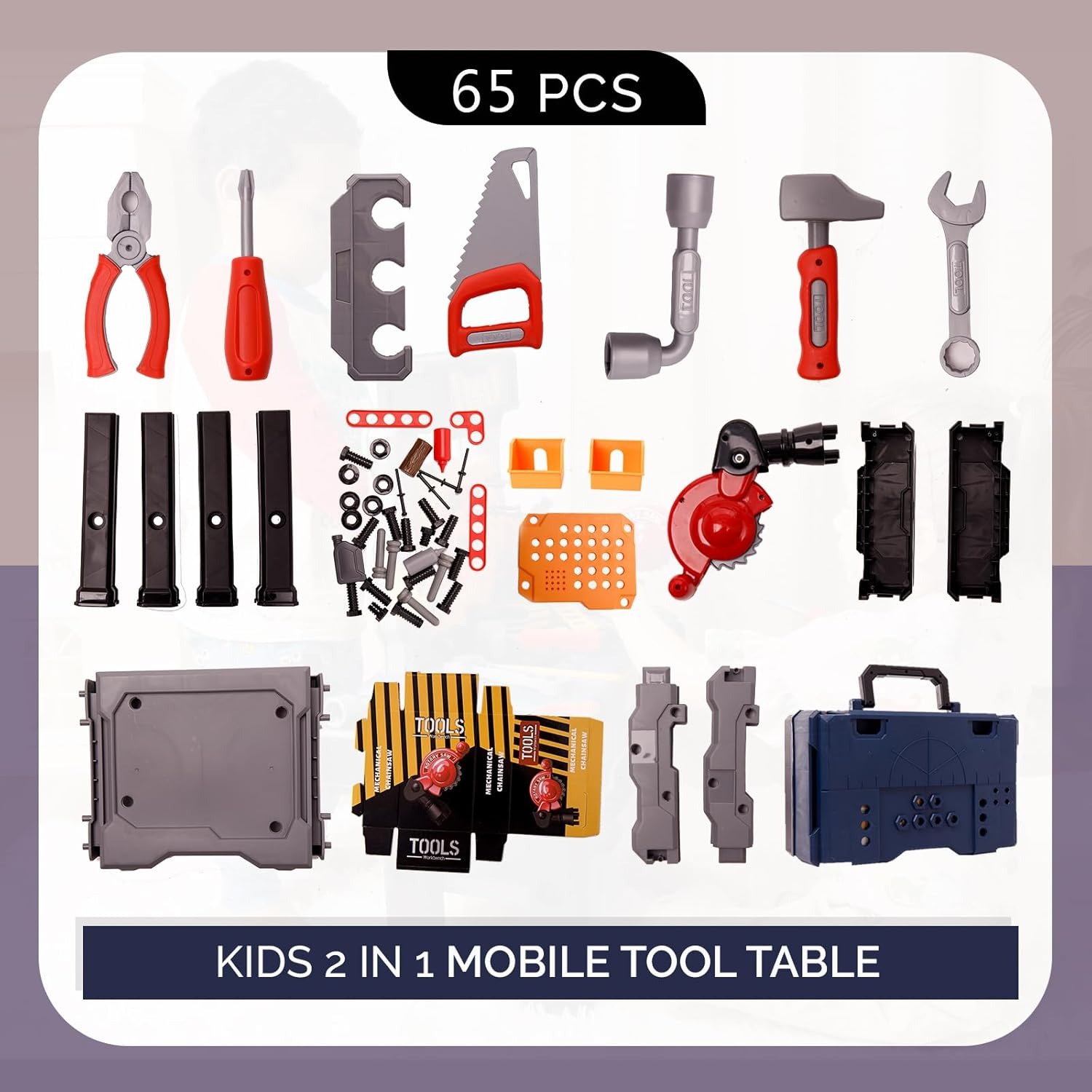 65-teiliges Kinder-Werkzeugban – Tools Workshop For Kids Bewertung und Preis