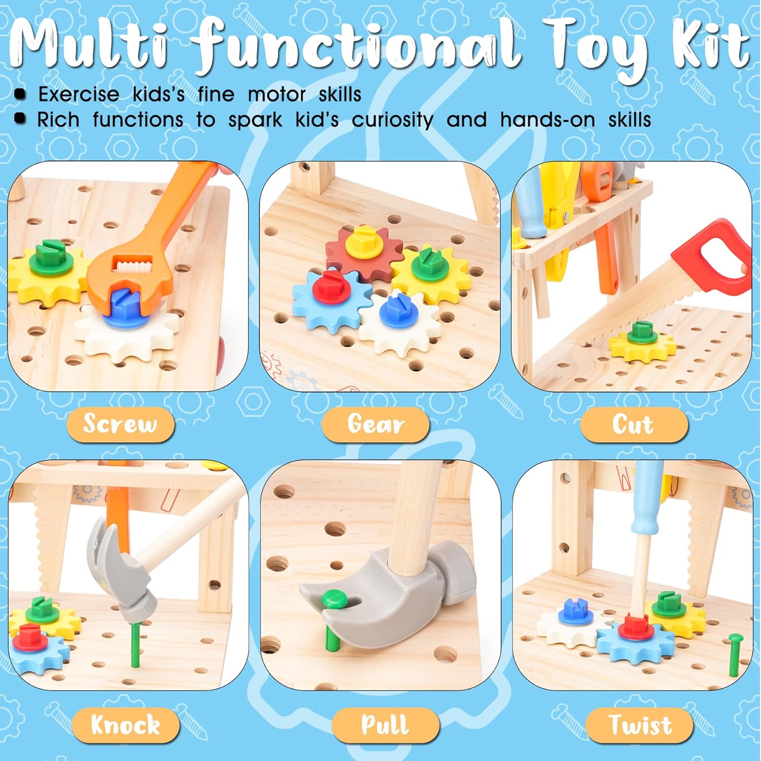 Holzwerkzeugbank für Kinder, M – Workshop Tools Toy Bewertung und Preis
