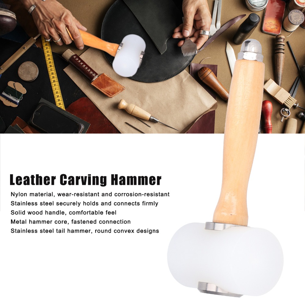 19 cm Langer Leder-Schnitzhamm – Mallet Wood Carving Bewertung und Preis