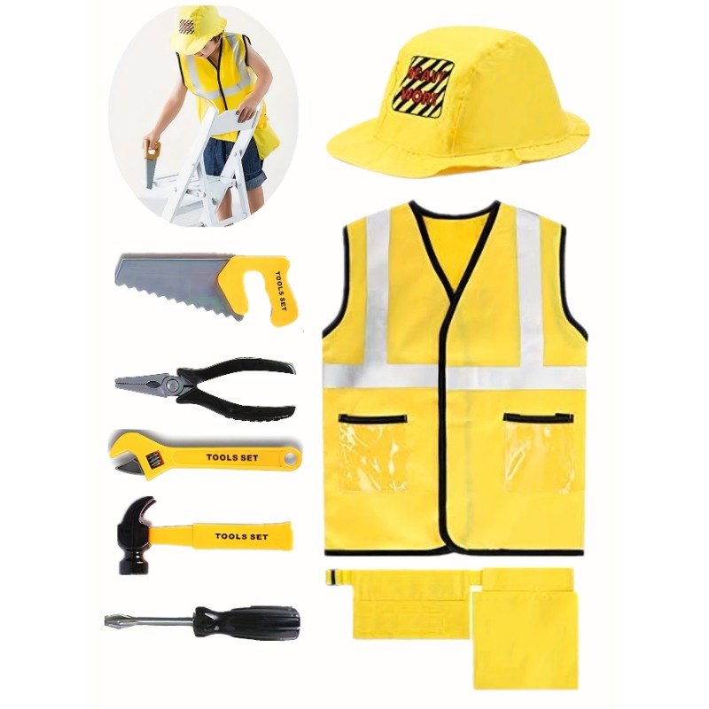 Bauarbeiter-Weste für Kleinkin – Tools Workshop For Kids Bewertung und Preis